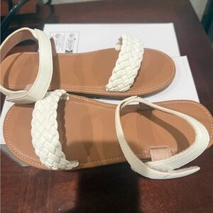 Girls white sandals